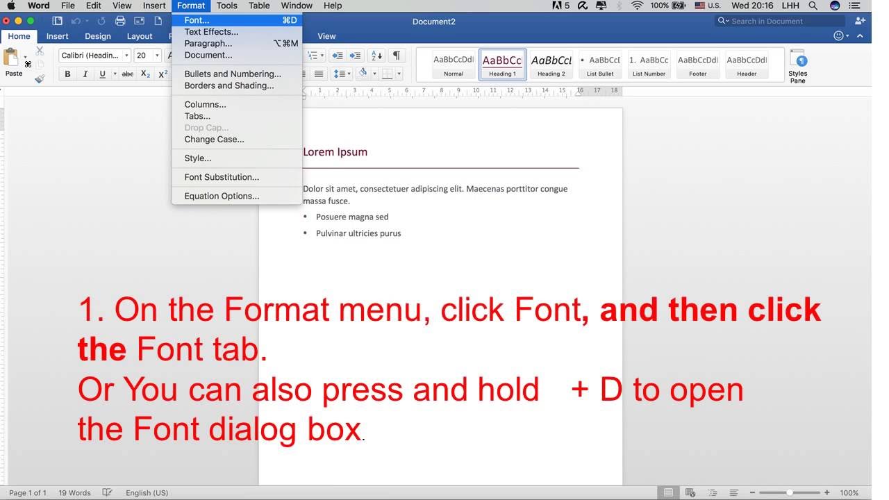 fonts for word on mac